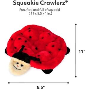 ZippyPaws Squeakie‎ Crawlerz Ladybug Dog Toy 11 x 8.5 in